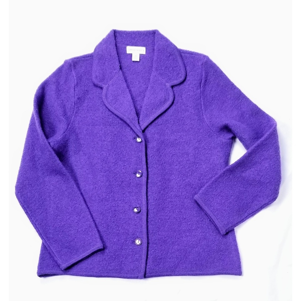 Appleseeds Ladies Purple 100% Wool Jacket